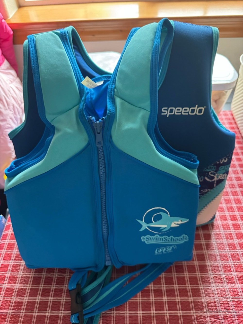 Speedo & swim school brand Kids Blue and Aqua Neoprene Swim Vest Set of 2 UPF 50 - Picture 6 of 6